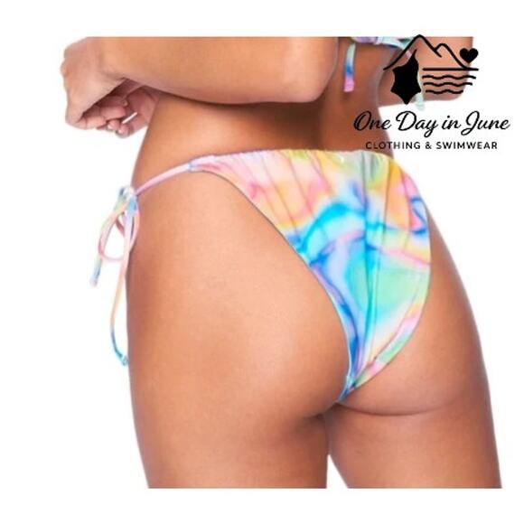 Hurley Reversible Tie Side Bikini Bottom Size M - Picture 2 of 5